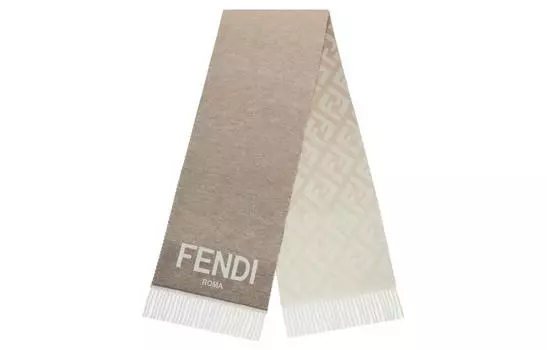 Вязаный шарф женский серые FENDI, серый