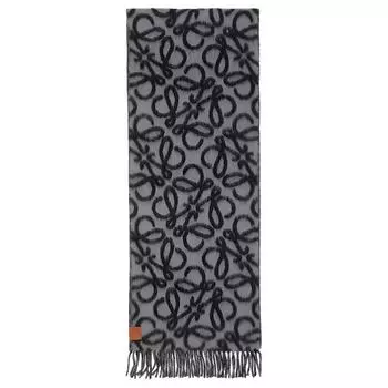 Вязаный шарф женский серые LOEWE