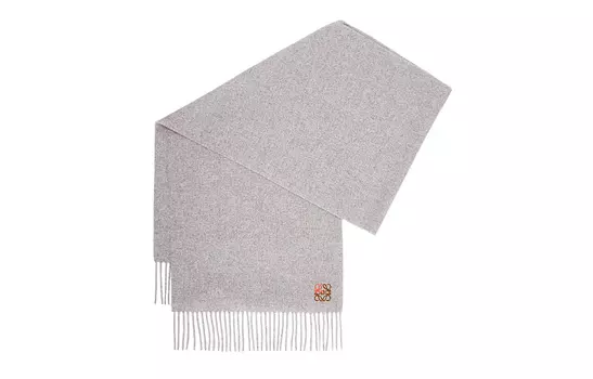 Вязаный шарф женский светло-серые LOEWE, светло-серый