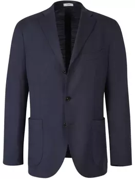 Вязаный шерстяной блейзер Boglioli, синий