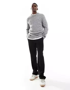 Вязаный шерстяной джемпер GANT серого цвета в крапинку