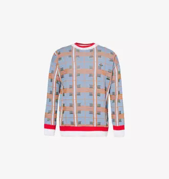 Вязаный шерстяной джемпер с узором «тартан» и вышитым логотипом Vivienne Westwood, мультиколор