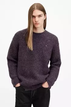 Вязаный шерстяной свитер SLANE Allsaints, фиолетовый