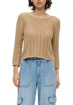 Вязаный свитер Ajour QS, бежевый