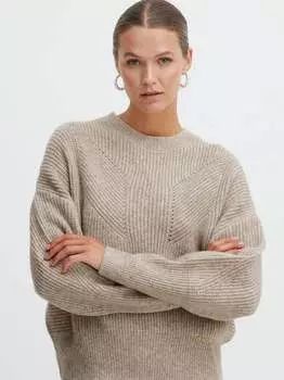 Вязаный свитер эрилл Ichi, бежевый