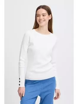 Вязаный свитер b.young, белый