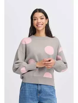 Вязаный свитер b.young, серый