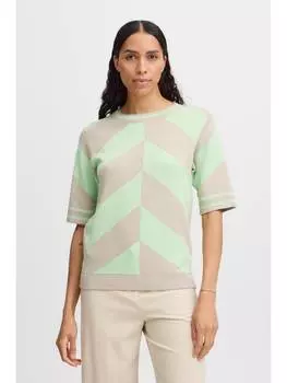 Вязаный свитер b.young, зеленый