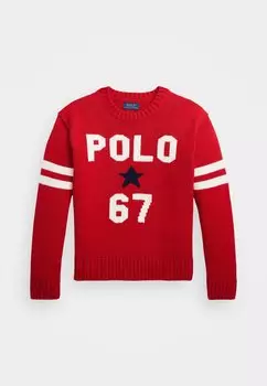 Вязаный свитер BALL Polo Ralph Lauren, цвет red multi
