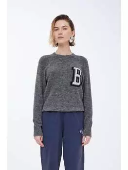 Вязаный свитер BALL, серый