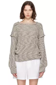 Вязаный свитер Baserange, серый