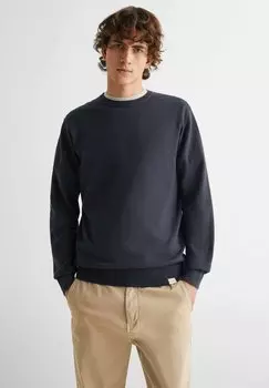 Вязаный свитер BASNECK Mango Kids, цвет dark navy