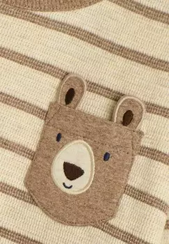 Вязаный свитер BEAR APPLIQUE POCKET, REGULAR FIT JoJo Maman Bb, бежевый