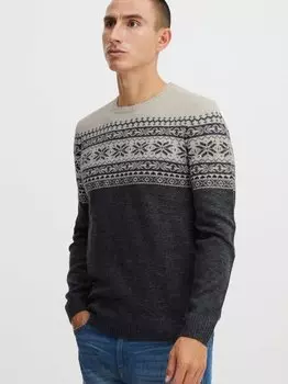 Вязаный свитер bhtjerik Blend, серый