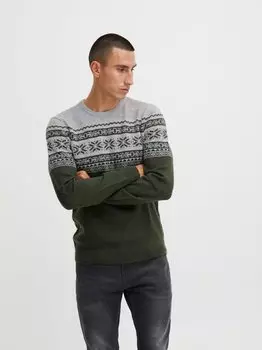Вязаный свитер bhtjerik Blend, зеленый