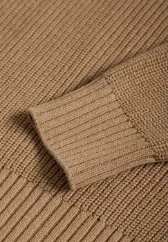 Вязаный свитер Block Frame Polo Club, коричневый