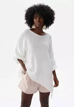 Вязаный свитер blue shadow, цвет white