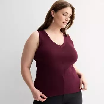 Вязаный свитер большого размера Nine West, цвет maddie plum