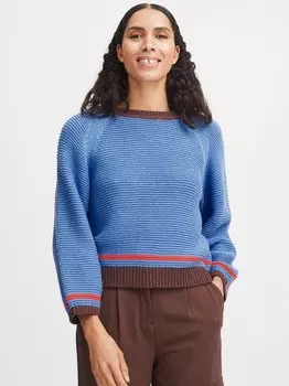 Вязаный свитер бёма B.Young, синий