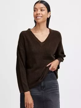 Вязаный свитер бёнема B.Young, коричневый