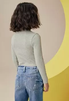 Вязаный свитер BOXY ZIP NECK, REGULAR FIT Next, серый