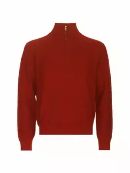 Вязаный свитер Brioni, бордовый