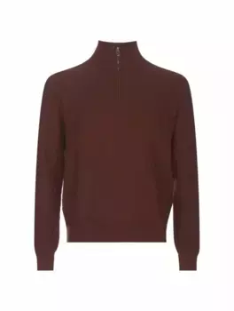 Вязаный свитер Brioni, коричневый