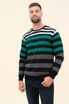 Вязаный свитер Budmil, серый/зеленый