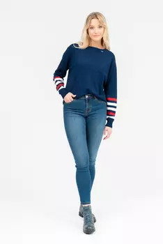 Вязаный свитер Budmil, синий/красный