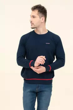 Вязаный свитер Budmil, синий/красный