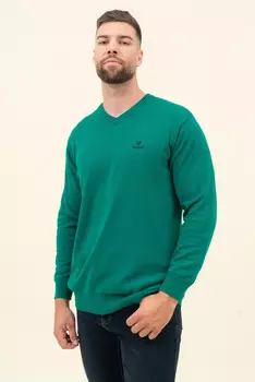 Вязаный свитер Budmil, зеленый