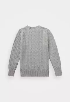 Вязаный свитер CABLE-KNIT COTTON JUMPER Ralph Lauren, серый