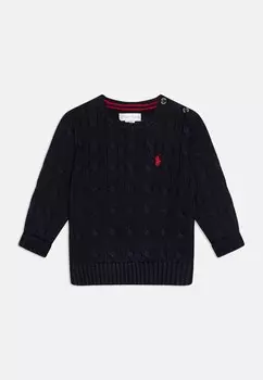 Вязаный свитер CABLE Ralph Lauren, темно-синий