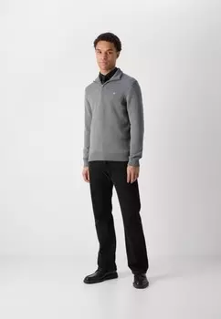 Вязаный свитер CASUAL HALF ZIP GANT, темно-серый вереск