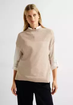 Вязаный свитер Cecil из мягкой смеси материалов, цвет Hazelnut Melange