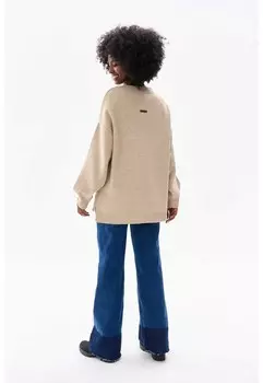 Вязаный свитер CELESTE blue shadow, бежевый