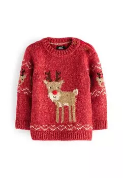 Вязаный свитер CHRISTMAS Next, цвет red reindeer