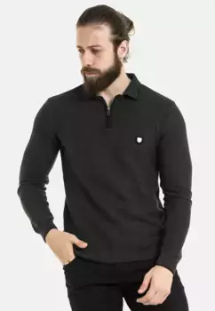 Вязаный свитер Cipo & Baxx в современном стиле, антрацит