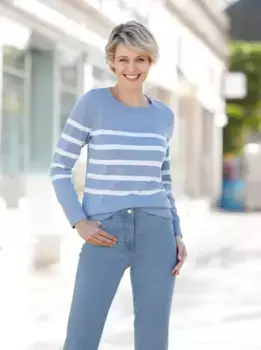 Вязаный свитер Classic Basics "Пуловер", голубой