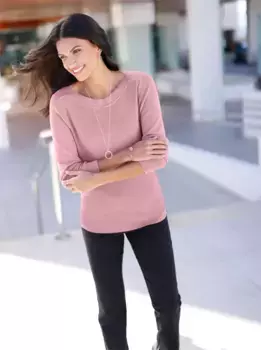 Вязаный свитер Classic Basics "свитер с длинными рукавами", цвет Hortensie