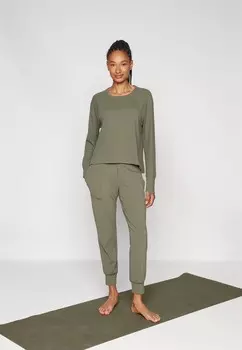 Вязаный свитер COASTER LUXE HIGH HIP Athleta, зеленый