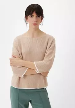 Вязаный свитер comma casual identity, цвет sandfarben