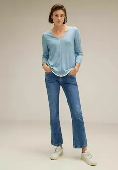 Вязаный свитер COSY IN 2IN1 LOOK Street One, цвет blau