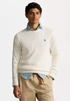 Вязаный свитер COTTON CREWNECK JUMPER Ralph Lauren, кремовый