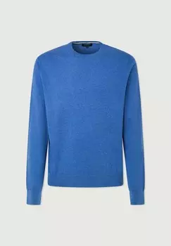 Вязаный свитер CREW Hackett London, синий