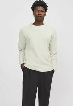 Вязаный свитер CREW NECK Jack & Jones, цвет almond milk