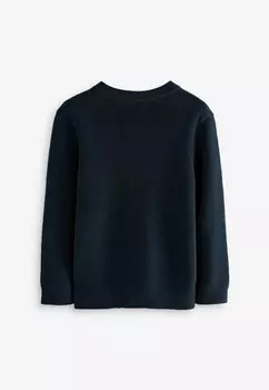 Вязаный свитер CREW NECK KNITTED ., REGULAR FIT Next, синий