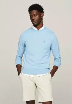Вязаный свитер CREW NECK Tommy Hilfiger, цвет sleepy blue