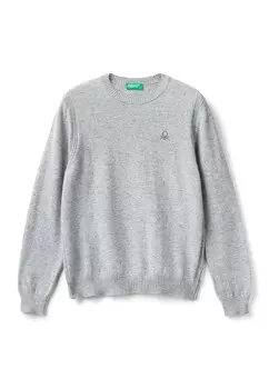 Вязаный свитер CREW NECK United Colors of Benetton, серый