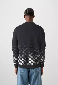 Вязаный свитер CREWNECK KARL LAGERFELD, черный